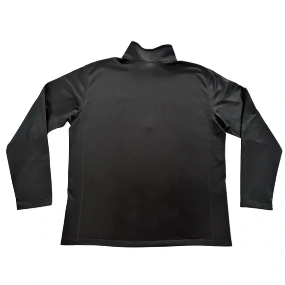 The North Face Sweatshirt Black Dark Gray Glacier Fleece 1/4 Zip Pullover XL - Picture 2 of 8